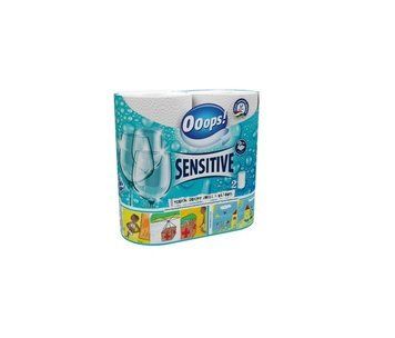 Паперові рушники Ooops! Sensitive 2 шари 2 рулони (5998648701098) 5998648701098 фото