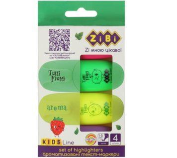 Маркер текстовий ZIBI TUTTI - FRUTTI набір з 4 кольорів (ZB.2702) ZB.2702 фото