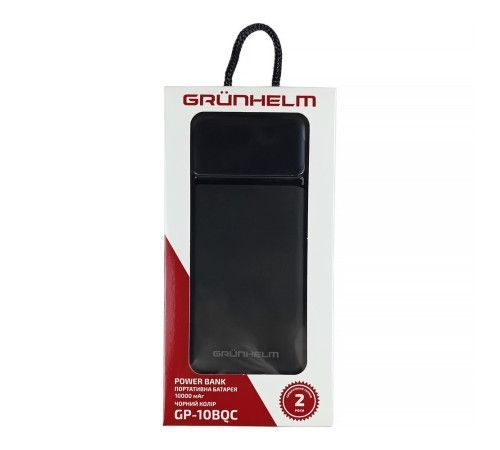 Повербанк GRUNHELM GP-10BQC 10000 mAh чорний GP-10BQC фото