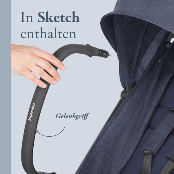 Прогулянкова коляска Inglesina Sketch, синя W25-ED8344 фото