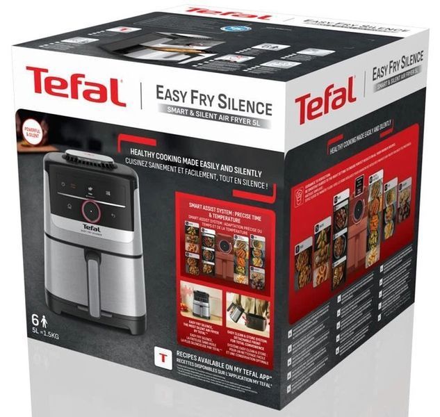 Мультипіч Tefal EY572DE1, 1400Вт/5л/55 програм/Сенсорне/Поворотний механізм кер-ня/Нерж.сталь/Чорний EY572DE1 фото