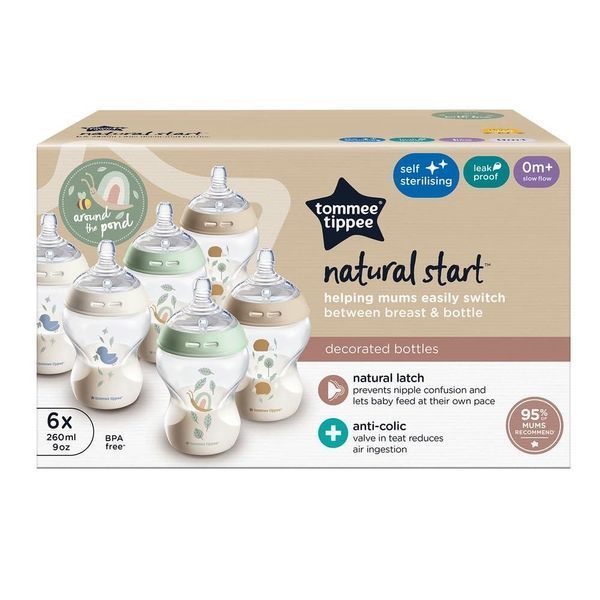Набір пляшечок Tommee Tippee Natural Start Anti-Colic, 260 мл, 6 шт. W25-ED9200 фото