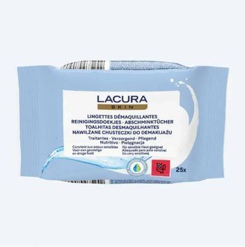 Lacura Skin Вологі серветки для зняття макіяжу з освіжаючим ефектом 25 шт (2000323319887) LSWWMRO25 фото