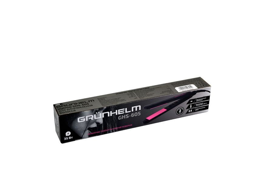 Щипці для випрямлення та завивки волосся GRUNHELM GHS-605, 25&times;90 мм GHS-605 фото