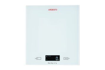 Кухонні ваги ARDESTO SCK-893W, до 5 кг, скляні, білі SCK-893W фото