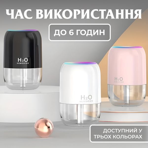 Зволожувач повітря аромадифузор з підсвічуванням 200 мл, рожевий HPBH16991P фото