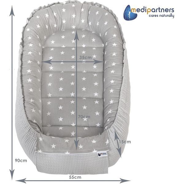 Кокон-гніздо Medi Partners Waffle, 100&times;60&times;15 см, бежевий W25-ED9020 фото