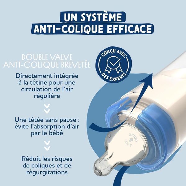 Набір із 3 скляних пляшечок Dodie Anti-Colique 270 мл W25-ED9766 фото