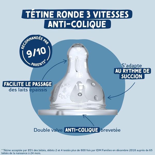 Набір із 3 скляних пляшечок Dodie Anti-Colique 270 мл W25-ED9766 фото