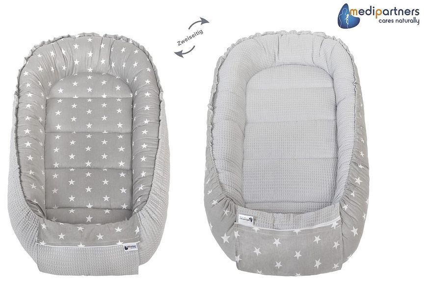 Кокон-гніздо Medi Partners Waffle, 100&times;60&times;15 см, бежевий W25-ED9020 фото