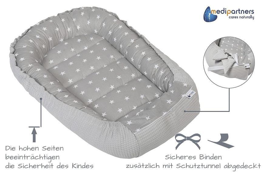 Кокон-гніздо Medi Partners Waffle, 100&times;60&times;15 см, бежевий W25-ED9020 фото