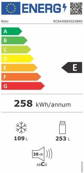 Холодильник Beko RCNA406E40ZXBRN RCNA406E40ZXBRN фото