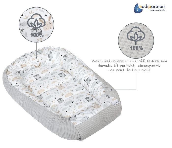 Кокон-гніздо Medi Partners Waffle, 100&times;60&times;15 см (різні моделі/дизайни) W25-ED8959 фото