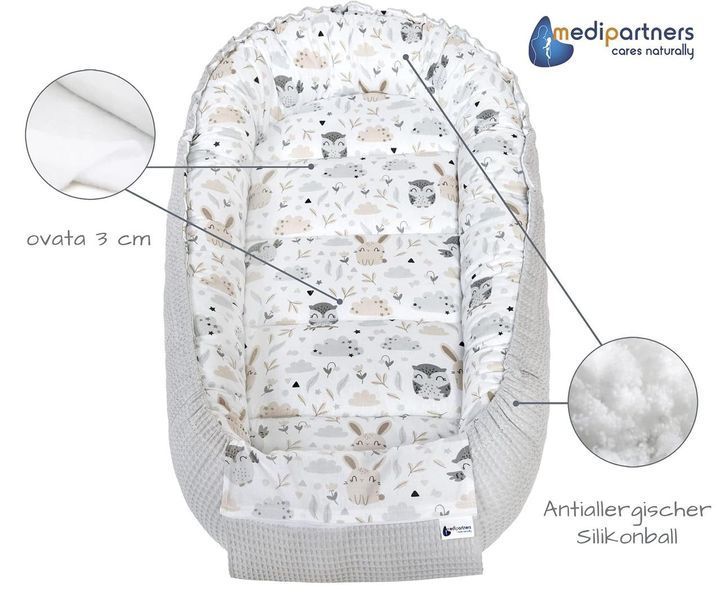 Кокон-гніздо Medi Partners Waffle, 100&times;60&times;15 см (різні моделі/дизайни) W25-ED8959 фото