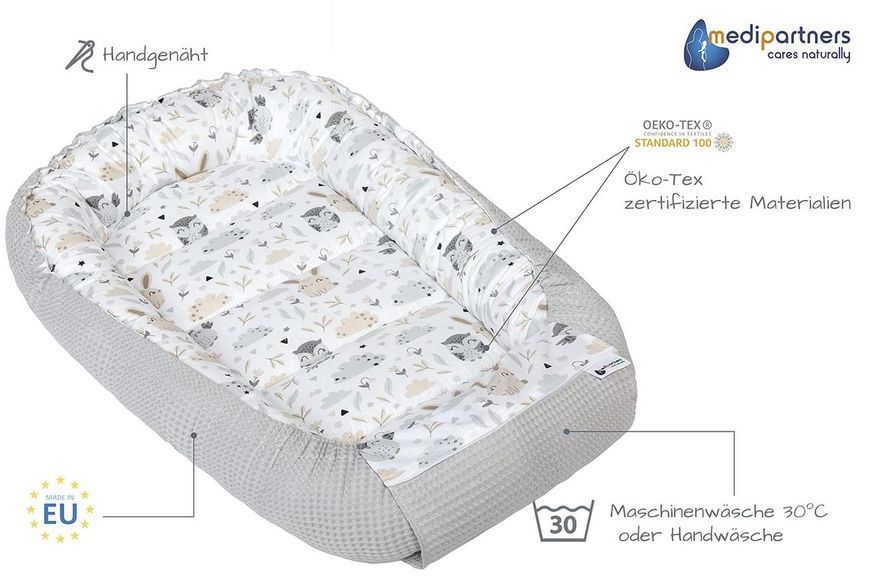 Кокон-гніздо Medi Partners Waffle, 100&times;60&times;15 см (різні моделі/дизайни) W25-ED8959 фото