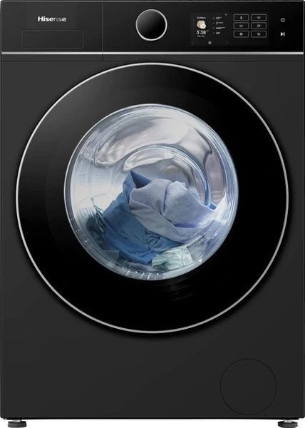 Пральна машина Hisense WF5I9043BBFS, 9кг/1400об/Інвертор/Wi-Fi/SteamTech/Чорний колір WF5I9043BBFS фото
