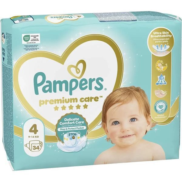 Підгузки Pampers Premium Care Розмір 2 (4-8 кг) 46 шт. Pampers-R2-46 фото