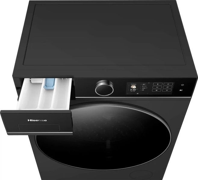 Пральна машина Hisense WF5I9043BBFS, 9кг/1400об/Інвертор/Wi-Fi/SteamTech/Чорний колір WF5I9043BBFS фото