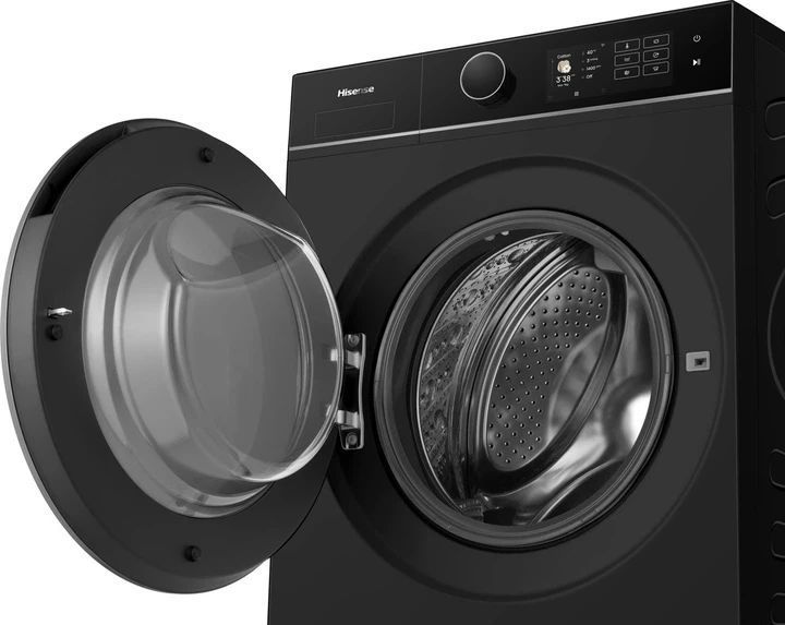 Пральна машина Hisense WF5I9043BBFS, 9кг/1400об/Інвертор/Wi-Fi/SteamTech/Чорний колір WF5I9043BBFS фото