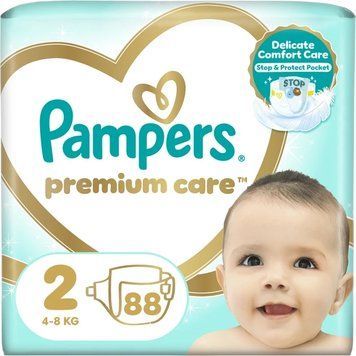Підгузки Pampers Premium Care Розмір 2 (4-8 кг) 88 шт Pampers-R2-88 фото
