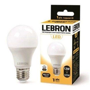 LED лампа LEBRON L-A60, 12W, Е27, 4100K, 1100Lm. 11-11-42 фото