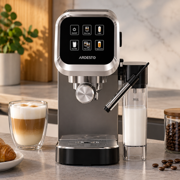 Ріжкова кавоварка ARDESTO YCM-E1900EMLK, 0,9 л, автоматичний капучинатор, LCD-дисплей YCM-E1900EMLK фото