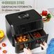 Мультипіч QUIN Air Fryer Dual Zone, 1700Вт/9л: 2 кошики по 4,5л/11 програм/Сенсорне керування/Чорний YJ-1102AV фото 7