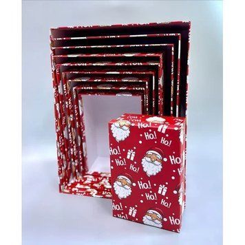 Коробка подарункова Новорічна 10 шт BOX-2304 (73-2862) 73-2862 фото