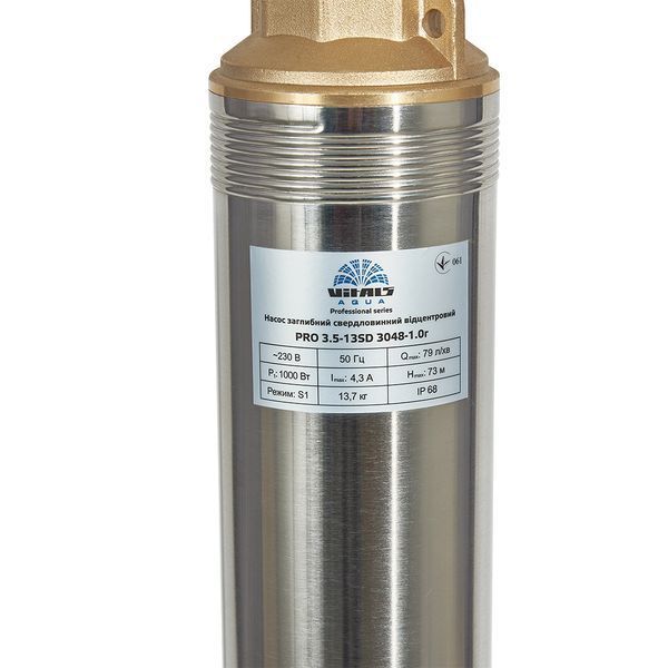 Насос свердловинний відцентровий стійкий до піску Vitals Aqua PRO 3.5-13SD 3048-1.0r 150675 фото