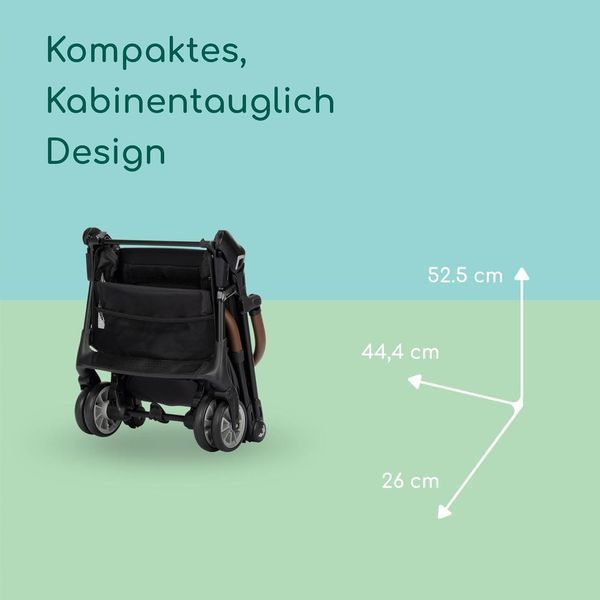 Прогулянкова коляска Bebeconfort Zephir, компактна, чорна W25-ED8151 фото