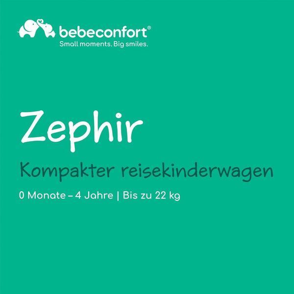 Прогулянкова коляска Bebeconfort Zephir, компактна, чорна W25-ED8151 фото