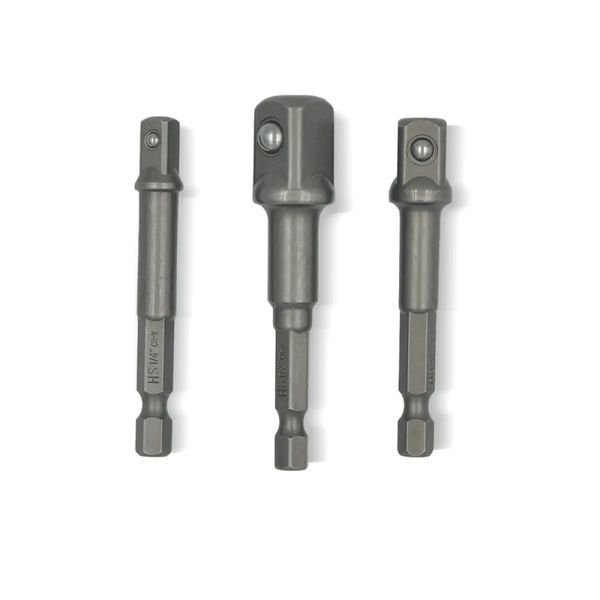 Набір перехідників для торцевих головок 1/4", 3/8", 1/2" 3 шт. HAISSER 70227 фото