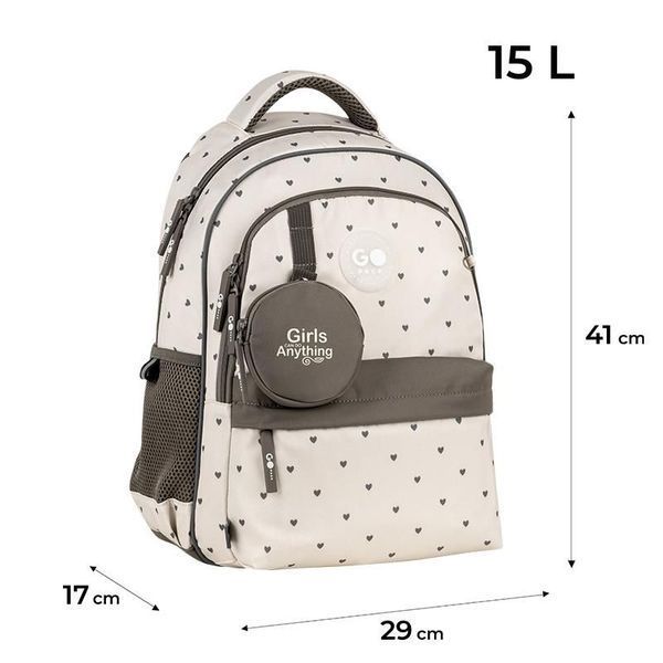 Рюкзак GoPack Education Beige Polka Dots (GO26-182M-3) GO26-182M-3 фото