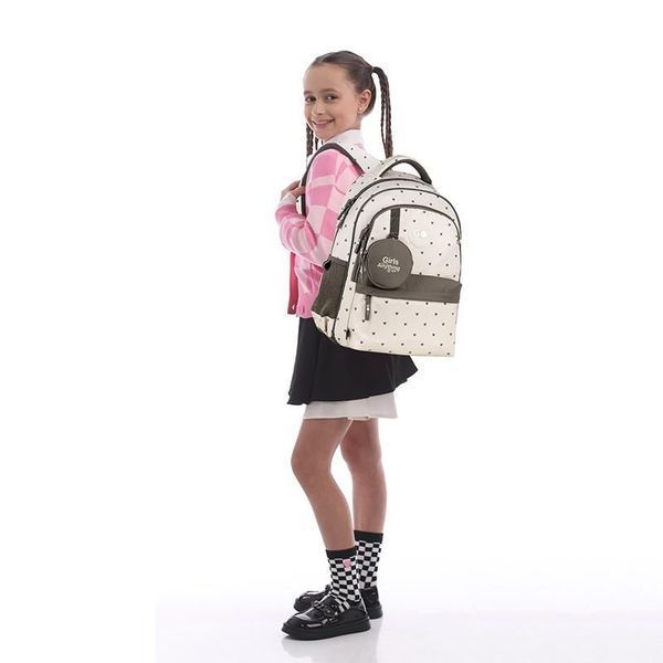Рюкзак GoPack Education Beige Polka Dots (GO26-182M-3) GO26-182M-3 фото