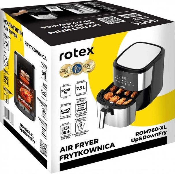 Мультипіч Rotex ROM760-XL Up&DownFry 7.5л 2000Вт ROM760-XL фото