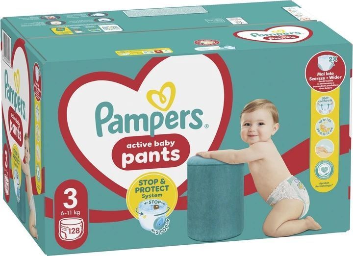 Підгузки-трусики Pampers Active Baby Pants Розмір 3 (6-11 кг) 64 шт. PampersPants-R3-128 фото