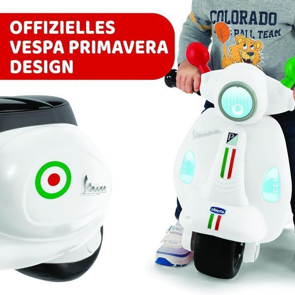 Chicco дитячий мотоцикл-каталка Vespa Primavera білий W25-ED8637 фото