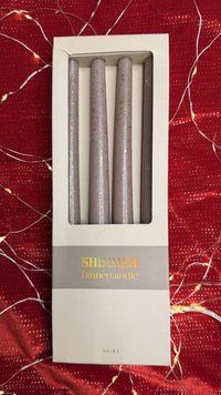 Набір свічок Shimmer Dinner Candle світло-коричневі з блиском, 4 шт (25 см) DC25SHIMBRN фото