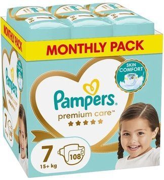 Підгузки Pampers Premium Care Розмір 7 15+ кг 27 шт Pampers-R7-108 фото