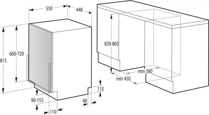 Вбудована посудомийна машина Gorenje GV520E11 GV 520 E11 фото