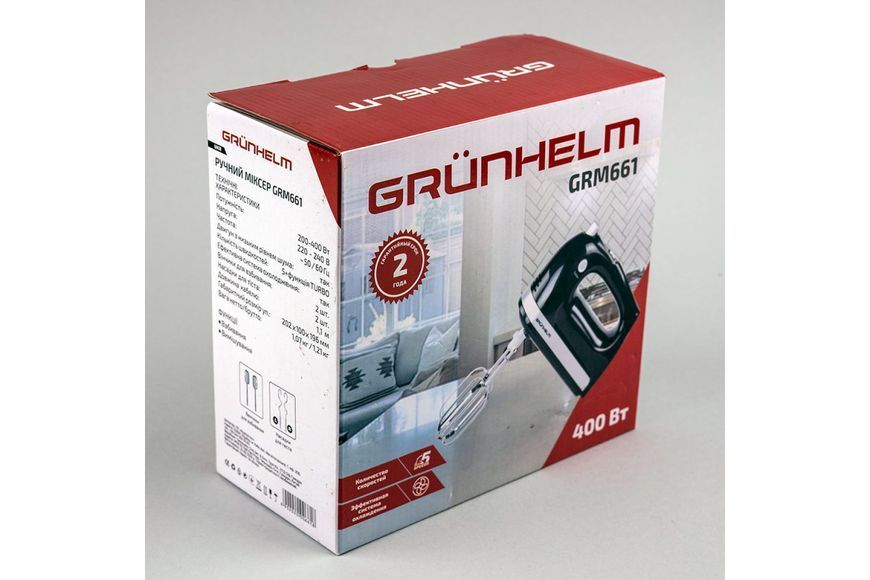 Міксер GRUNHELM GRM661 400 Вт чорний GRM661 фото