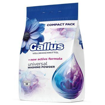 Пральний порошок Gallus Vollwaschmittel Universal, 1,8 кг, 30 прань 4251415303934 фото