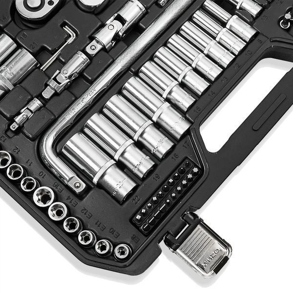 Професійний набір інструментів в кейсі WINSO Pro 1/2", 1/4", 3/8" 72 T, CR-V, 147 од. (2шт/ящ) 924147 фото