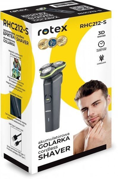 Електробритва Rotex RHC212-S 3D акумуляторна RHC212-S фото
