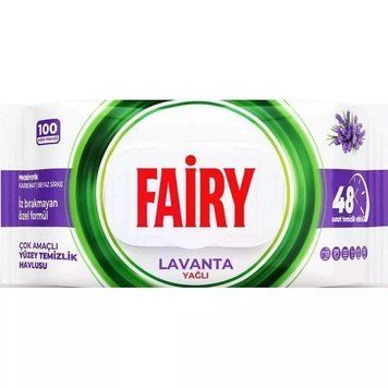 Вологі серветки для прибирання Fairy Lavanda 100 шт (8681554633115) 270120286 фото