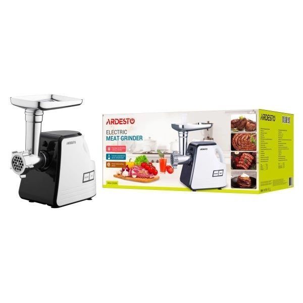М'ясорубка ARDESTO MGA-2300W 2300 Вт (Сокодавка для томатів і ягід/Насадка для ковбасок, кеббе) MGA-2300W фото