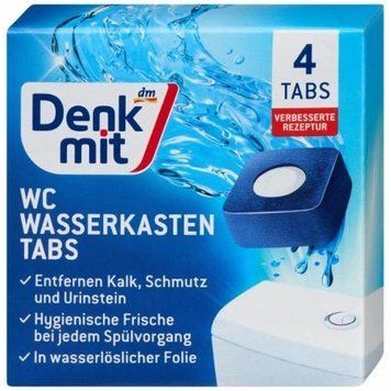 Таблетки для чищення бачка унітазу DM WC Wasserkasten Tabs, 4 шт. 04933 фото