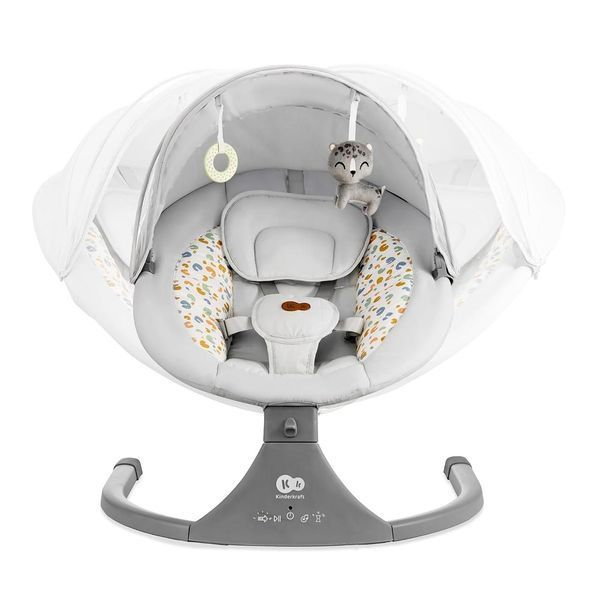 Kinderkraft LUMI 2 - електричний шезлонг-гойдалка для немовлят сіра W25-ED8831 фото