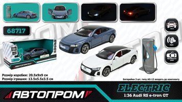 АВТОПРОМ Audi RS e-tron GT 1:36 електро світло звук (68717) 68717 фото