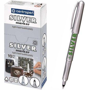 Маркер перманентний Centropen 1 мм срібний (2670) 2670 Silver фото